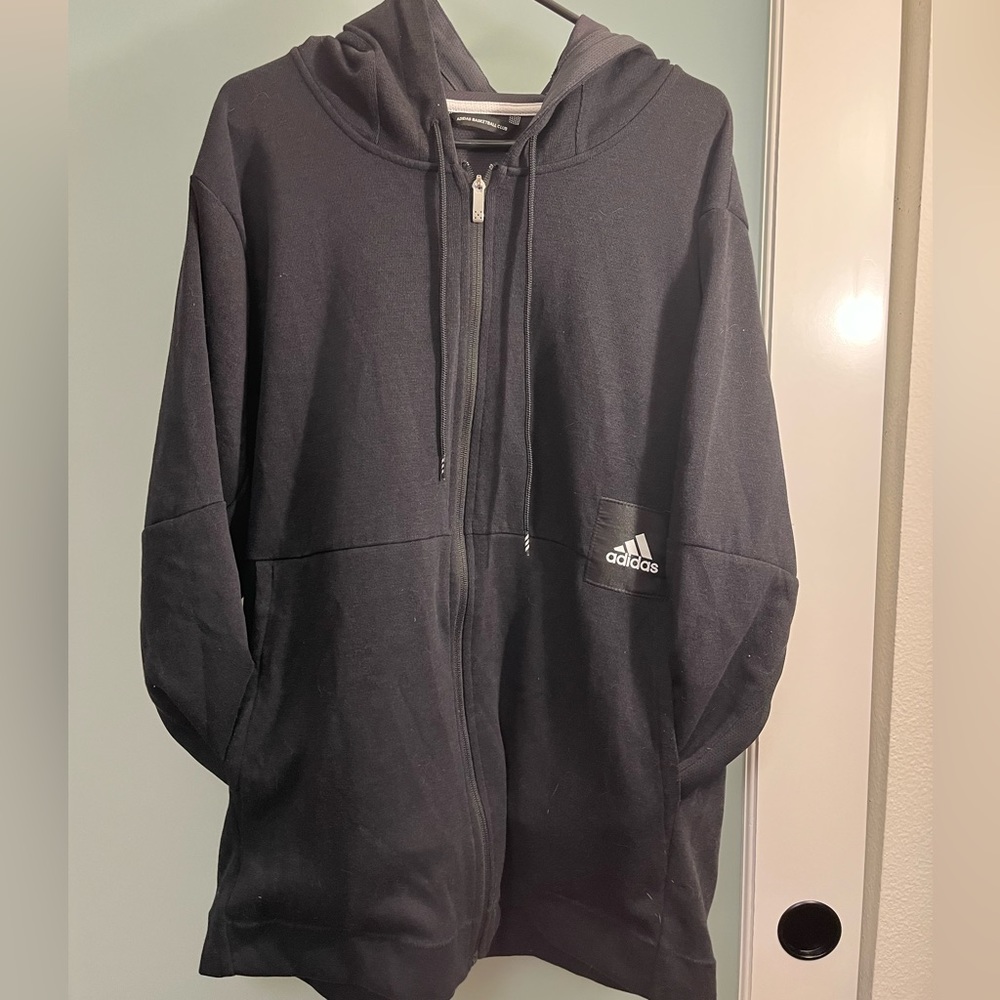 Black zip up jacket with hood